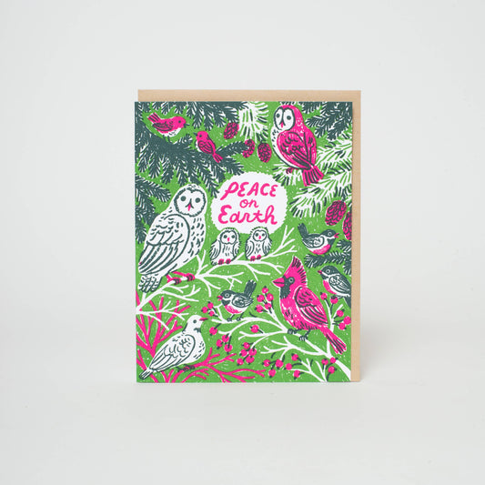 Peace Birds Letterpress Holiday Card | Egg Press (OR)