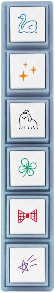 Motifs Pochitto Pick! Button Stamps | Kodomo no Kao (Japan)