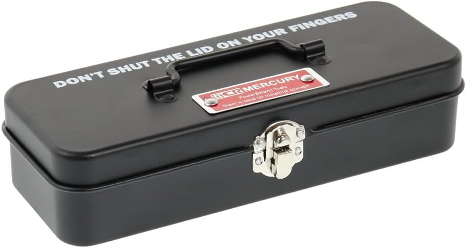 Tinplate Small Tool Box Case Snap Closure  | Mercury (Japan)
