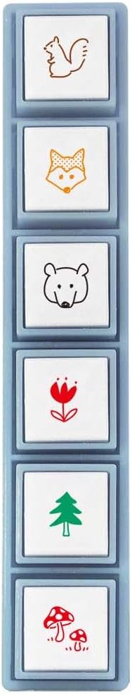 Forest Pochitto Pick! Button Stamps | Kodomo no Kao (Japan)