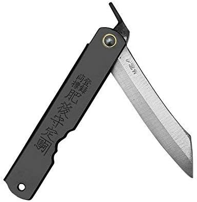 Black Triple Layered SK Folder Knife | Nagao Higonokami (Japan)