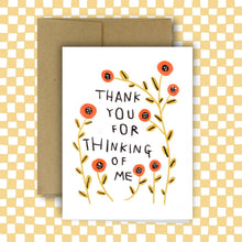 Load image into Gallery viewer, Thank You For Thinking of Me Greeting Card | Rani Ban Co. (NY)
