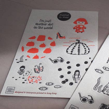 Yayoi Kusama Letterpress Sticker Sheet | ditto ditto (HK)