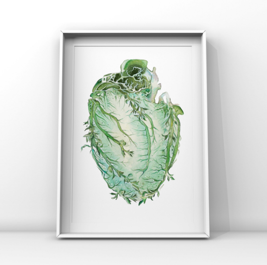 Vine Heart Anatomy Art Print | Trisha Thompson Adams (OK)