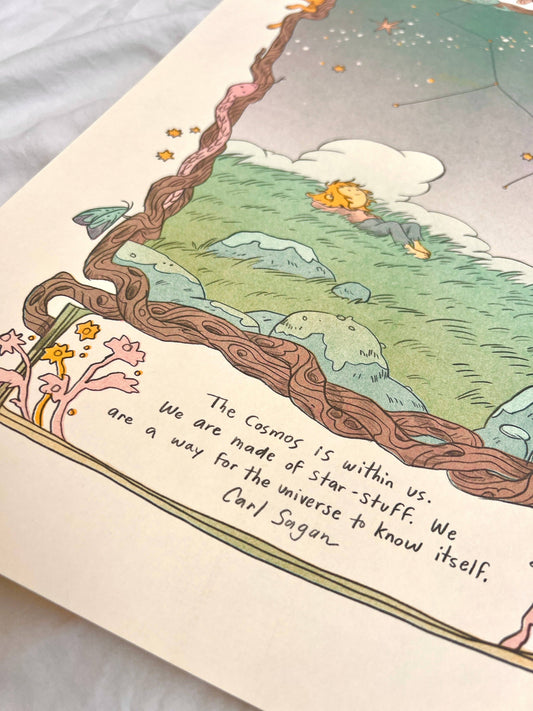 The Cosmos ~ Carl Sagan Quote Riso Print | Natalie Andrewson (CA)