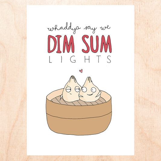 DIM SUM LIGHTS Card | Fineasslines (CA)