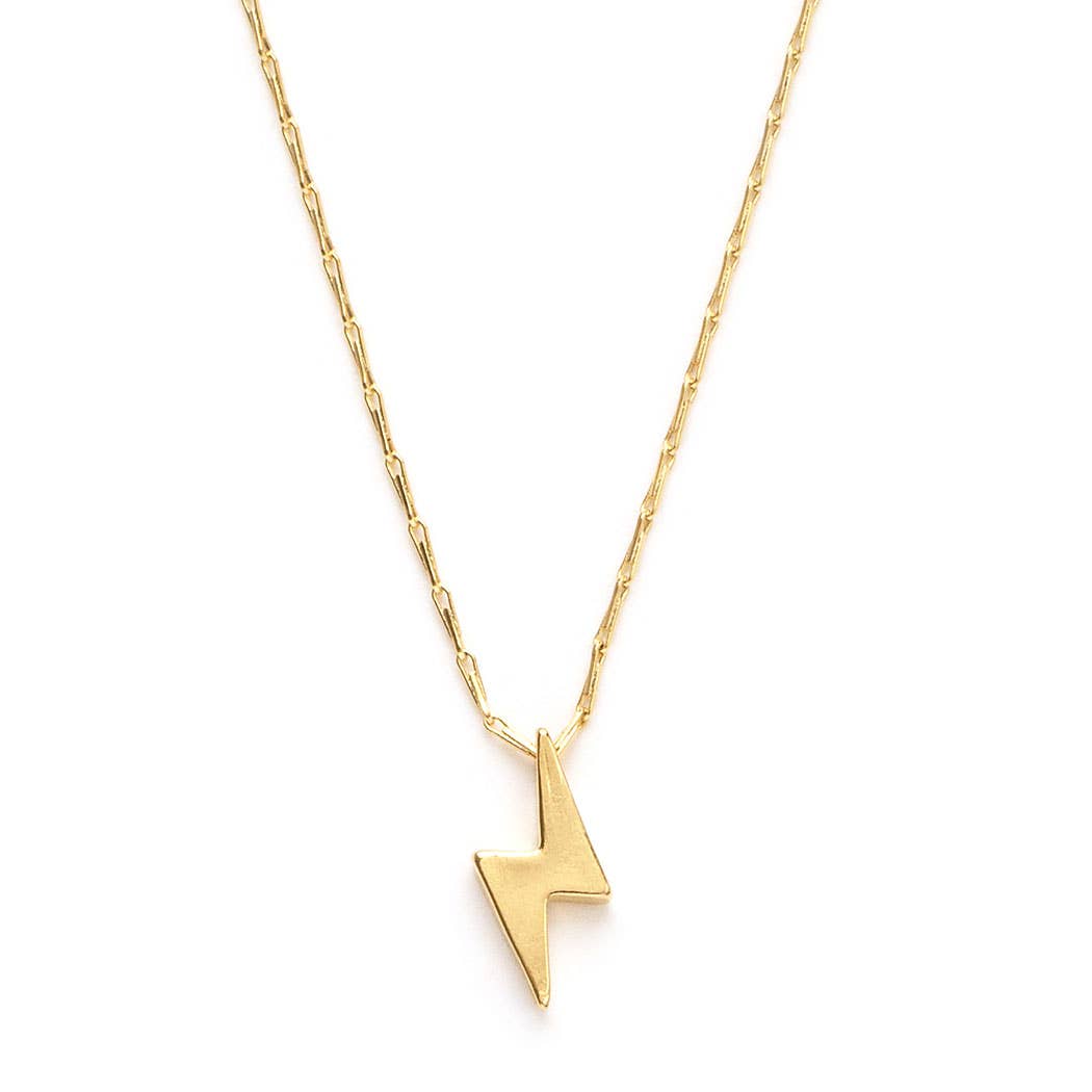 Tiny Lightning Bolt Necklace | Amano Studio (CA)