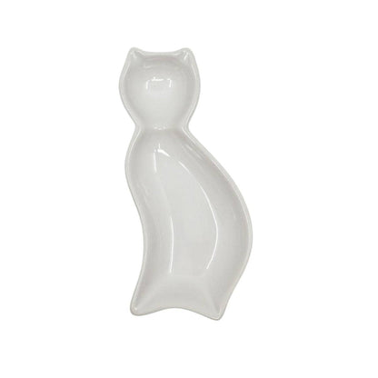 Cat Shaped Porcelain Sauce Dish | White | (Japan)
