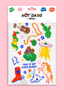 First Rodeo Iron-On Sheet Set | Hot Dang Press (GA)