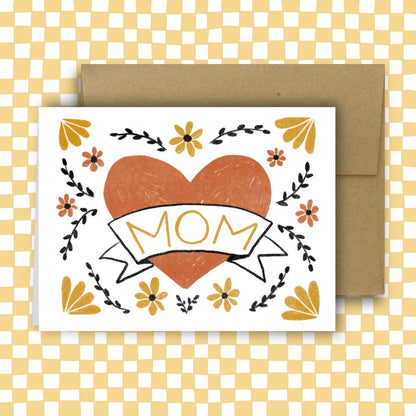 MOM ~ CLASSIC HEART Card | Rani Ban Co. (NY)