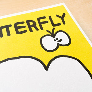 Lost Butterfly Risograph Art Print | Oitama (CA)