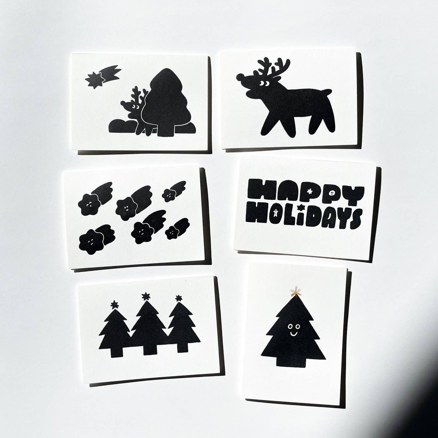 Holiday Black Tree Letterpress Holiday Card | Oitama (CA)