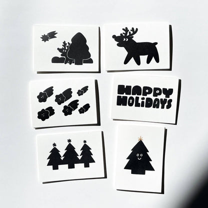 Holiday Black Tree Letterpress Holiday Card | Oitama (CA)