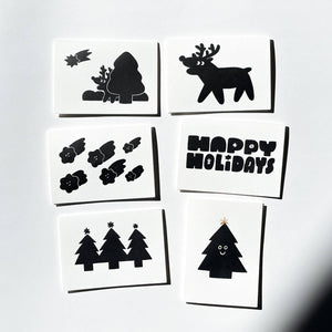 Holiday Black Tree Letterpress Holiday Card | Oitama (CA)