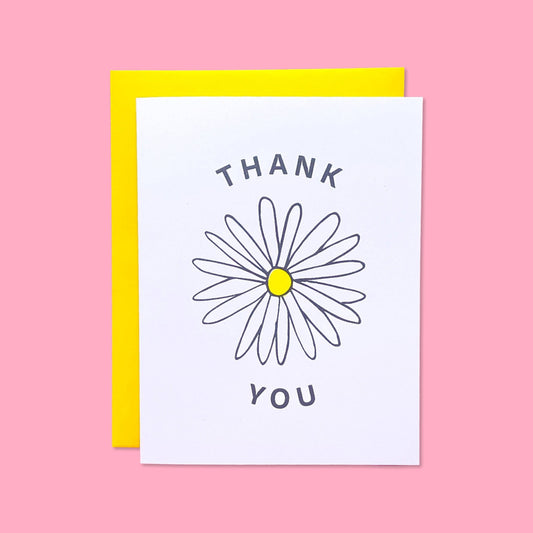 Thank You Daisy Risograph Card | Jenny Lemmons (CA)