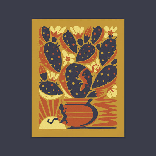 Nopal Bloom Screenprint | 11" x 14" Edition | DKNG Studios (CA)