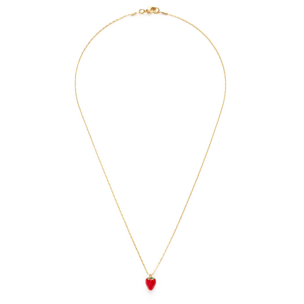Strawberry Enamel Necklace | Amano Studio (CA)