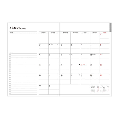 Weekly Notebook A5 |Lamp Black |  MARK’S Inc (Japan)