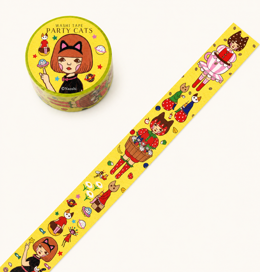 Party Cats Washi Tape | Naoshi (CA)
