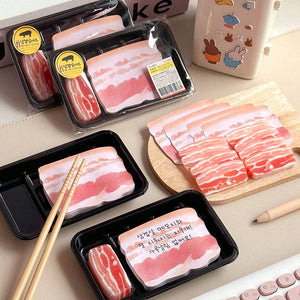 K-BBQ Pork Belly Pack  –Unique Design Memo Pad & Eraser (Korea)