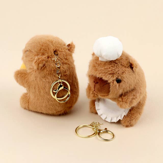 Café Bakery Capybara Plush Keychain Bag Charm  (KOR)