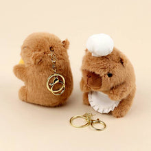 Load image into Gallery viewer, Café Bakery Capybara Plush Keychain Bag Charm  (KOR)
