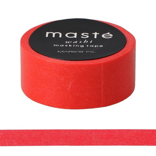 Masté Washi Masking Tape | Red | Mark's Inc (Japan)