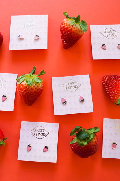 Strawberry Enamel Earrings | Jenny Lemons (CA)