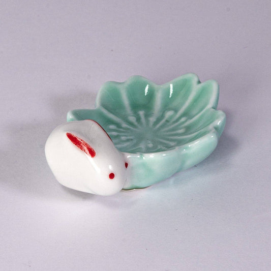 Sakura Rabbit Porcelain Chopsticks Rest