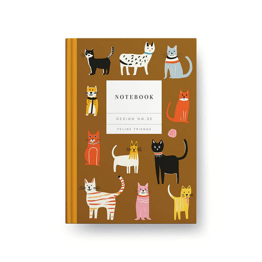 Kaleido No.32 Feline Friends Hardback Notebook | Ohh Deer (UK)