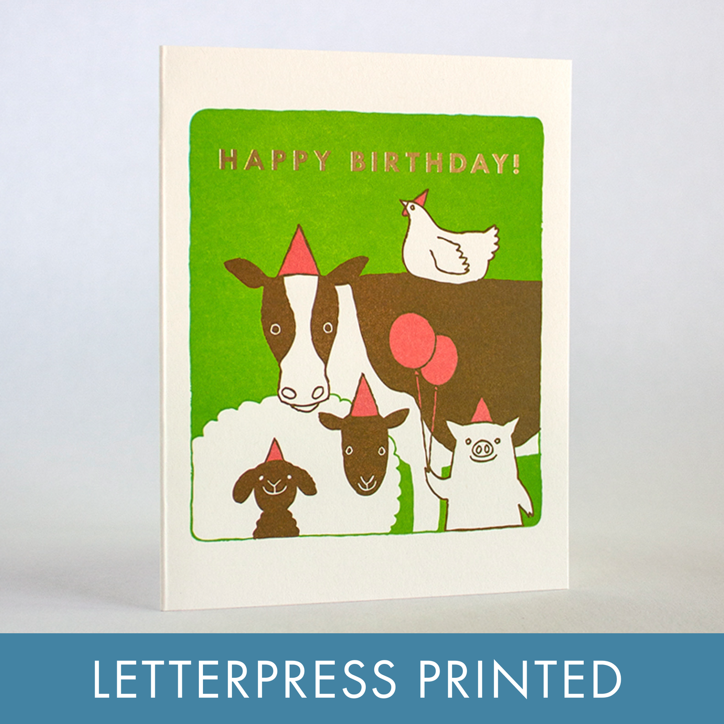 Farm Birthday Letterpress Card | Fugu Fugu (CA)
