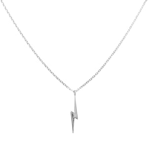 Lightning Bolt Necklace | Silver | Mineral and Matter (UT)