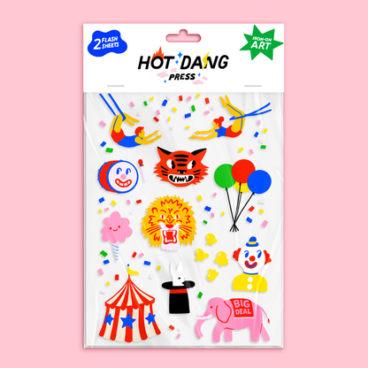 Circus Circus Iron-On Sheet Set | Hot Dang Press (GA)
