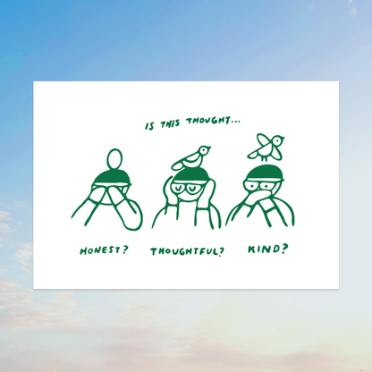 Is this Thought Honest, Thoughtful, Kind? Art Print | Pencil and Post (CA)