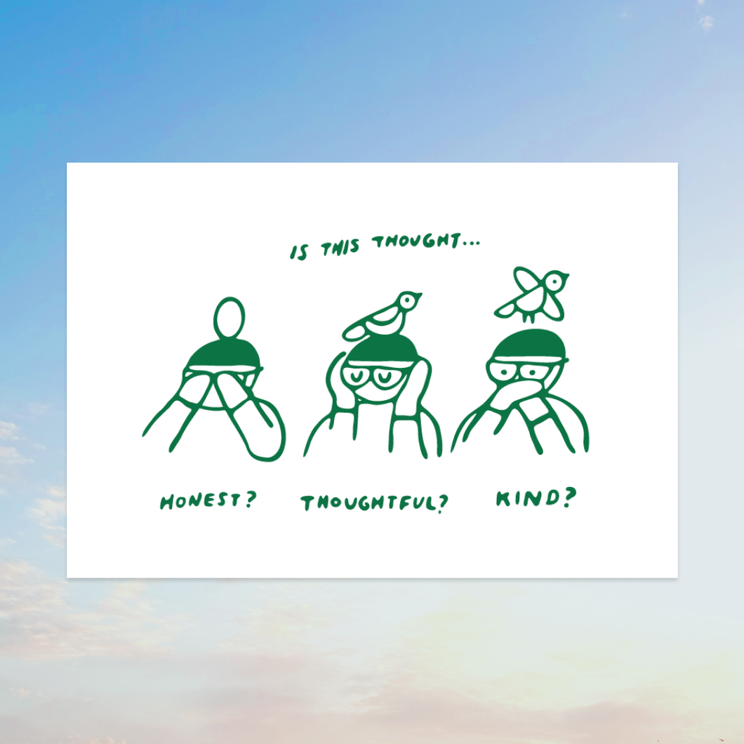 Is this Thought Honest, Thoughtful, Kind? Art Print | Pencil and Post (CA)