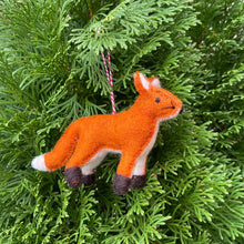 Load image into Gallery viewer, Fox Wool Felt Ornament
