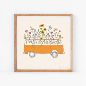 Wildflowering Van Art Print | Hush Poppy Collection | Kaari Selven (OR)