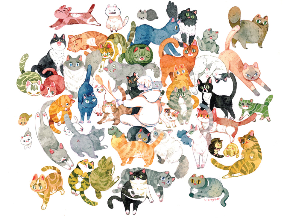 50 Cats Art Print | Koyamori (CAN)