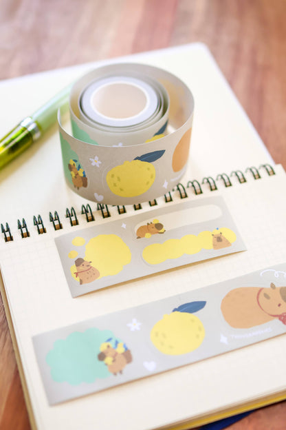 Capybara kiss-cut paper roll labels by Thousand Skies, alternate view 4