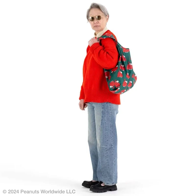 Snoopy Puffer Standard Baggu | Green/Red | Baggu