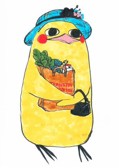 Grocery Bird Art Print | Rebekah Evans (NC)