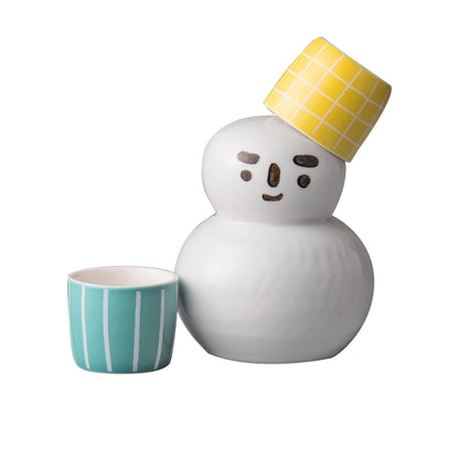 Snowman Sake Set | Blue/Yellow | Yukimi Sake (Japan)