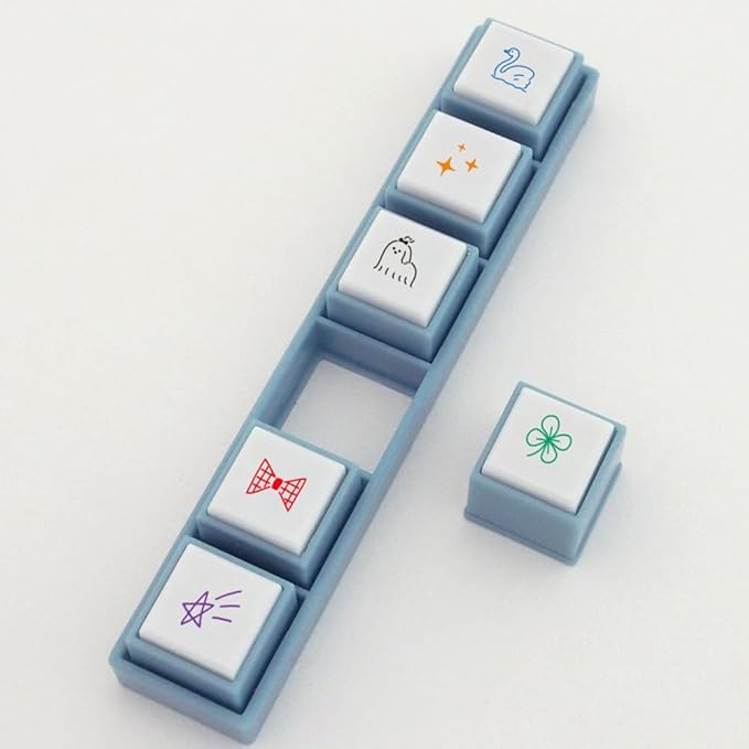 Motifs Pochitto Pick! Button Stamps | Kodomo no Kao (Japan)