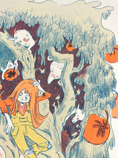 Magical Orange Tree Riso Print | Natalie Andrewson (CA)