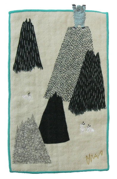 Towel Handkerchief Pocket | Banzai Yeti/Blue | moritaMiW x Kusubashi Monori