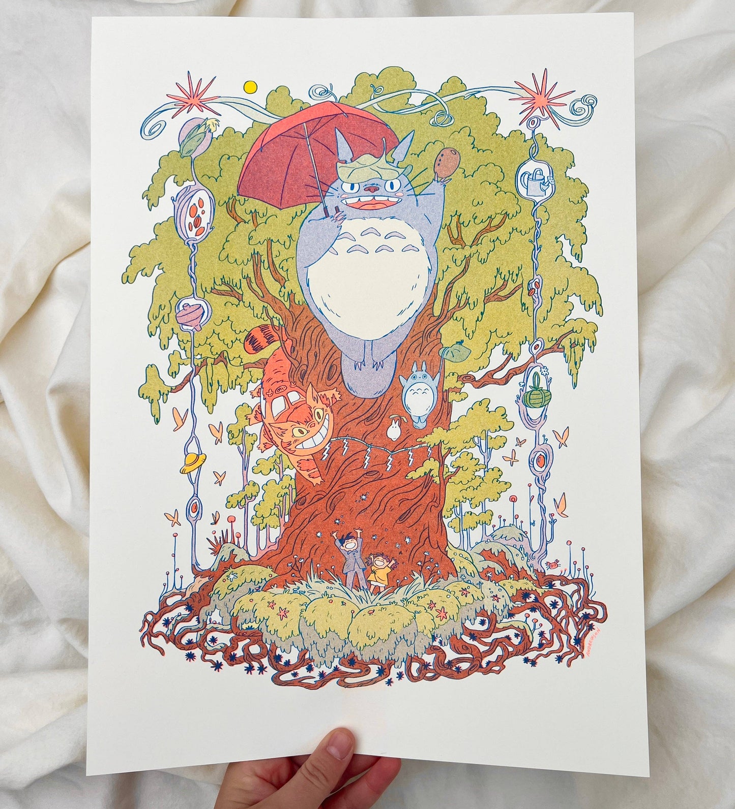 Totoro Riso Print (Large) | Natalie Andrewson (CA)