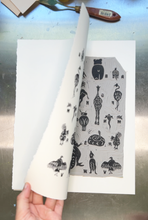 Load image into Gallery viewer, Animal Butt Alphabet Linocut Print | Ellen Orchard (TX)
