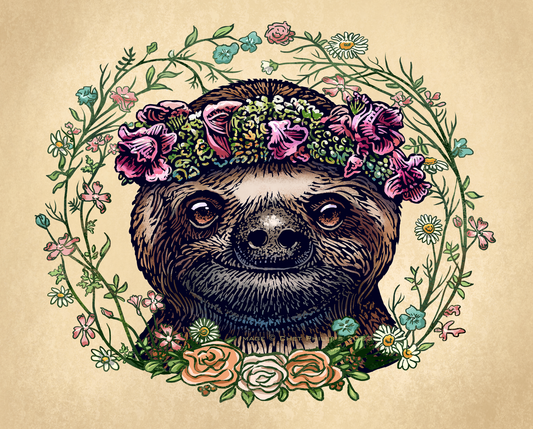 Flower Child Sloth Print | Chet Phillips (TX)