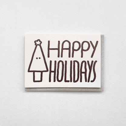 Happy Holidays Fir Tree Letterpress Card | Oitama (CA)