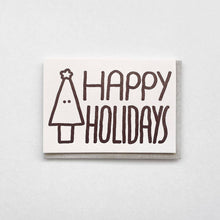 Load image into Gallery viewer, Happy Holidays Fir Tree Letterpress Card | Oitama (CA)
